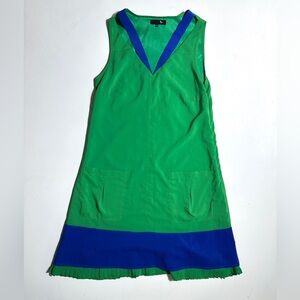 Ryu Green and Blue Mini bow Dress